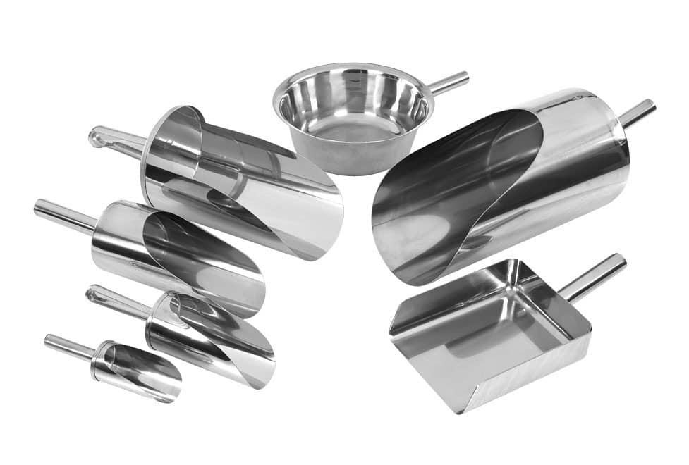 Custom Pharmaceutical Equipment Solutions -Discover precision and durable stainless steel scoops for pharma and lab use. Available in various sizes. Contact Shailmi Tech for a quote.